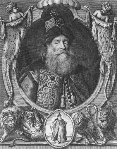 Peter John Potemkin, engraved by R. White by Godfrey Kneller